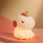 A night light designed to look like a unicorn