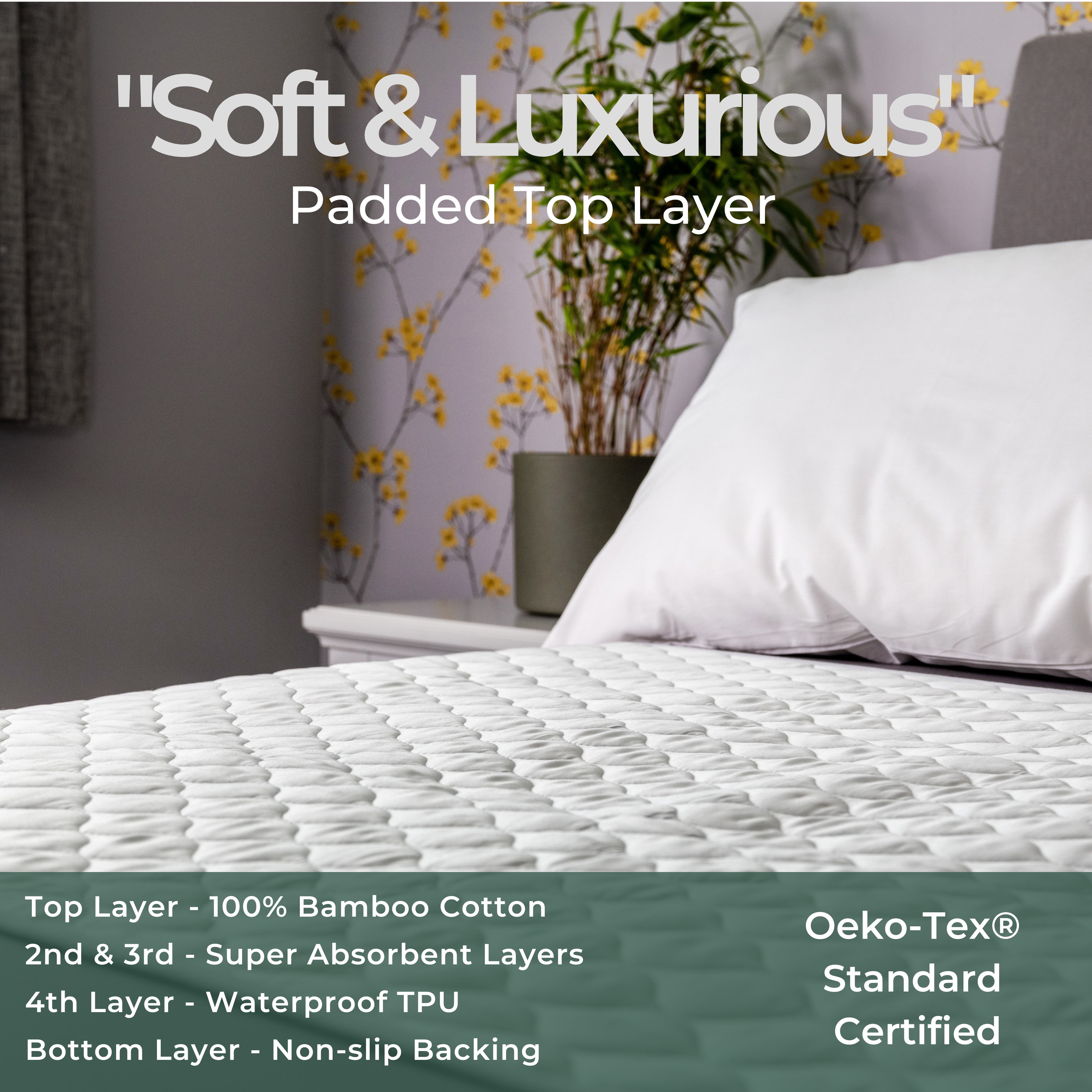 Organic Bamboo Mattress Protector Double Bed Hygge Sheets